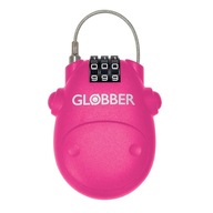 Globber Lock, káblová spona, visiaci zámok s ružovou kombináciou