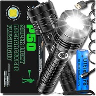 VÝKONNÁ LED ZOOM VOJENSKÁ TAKTICKÁ BATERKA 8800mAh VÝKONNÁ LED ZOOM VOJENSKÁ TAKTICKÁ BATERKA 8800mAh