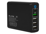 VÝKONNÁ 4xUSB USB-C LED PD QC 3A 60W sieťová nabíjačka VÝKONNÁ 4xUSB USB-C LED PD QC 3A 60W sieťová nabíjačka