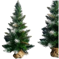 Umelý vianočný stromček Diamond White PINE 60 cm s prírodnou jutou