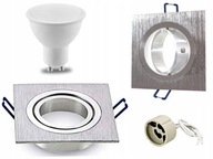 Sada: Alu INOX držiak lampy + 5,5W LED žiarovka Sada: Alu INOX držiak lampy + 5,5W LED žiarovka