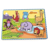 VIGA robustné puzzle Divoké zvieratá zodpovedajú tvaru VIGA robustné puzzle Divoké zvieratá zodpovedajú tvaru