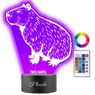 3D LED nočná lampa Kapybara Hlodavec Darček pre váš nápis Gravírovanie 16 farieb 3D LED nočná lampa Kapybara Hlodavec Darček pre váš nápis Gravírovanie 16 farieb
