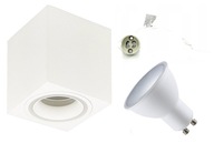 PRIVRCHOVÁ MONTÁŽ SVIETIDLA Štvorhranná TRUBKA GU10 BIELA, BIELE EDO KRUH + LED GU10 PRIVRCHOVÁ MONTÁŽ SVIETIDLA Štvorhranná TRUBKA GU10 BIELA, BIELE EDO KRUH + LED GU10