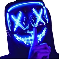 STRAŠNÁ LED žiariaca HALLOWEENská maska ​​na tvár pre DETI A TEENAGEROV