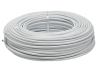Kábel, lankový prúdový kábel, OWY 3x1, biely, 50 m
