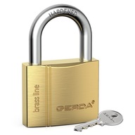 GERDA YOKE PADLOCK BRASS LINE 50S MOSADZ GERDA YOKE PADLOCK BRASS LINE 50S MOSADZ