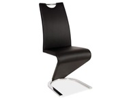 H-090 čierna/chrómová stolička SIGNAL