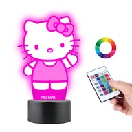 Hello Kitty LED RGB nočná lampa PLEXIDO Gravírovanie