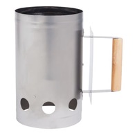 Komín na zapálenie grilu, 17 cm, strieborný Komín na zapálenie grilu, 17 cm, strieborný