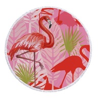 okrúhla plážová osuška z mikrovlákna Flamingo tl okrúhla plážová osuška z mikrovlákna Flamingo tl