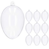 10x TRANSPARENTNÉ AKRYLÁTOVÉ GULIČKY PLASTOVÉ VAJECKOVÉ SPOJOVANÉ GULIČKY 11cm 10x TRANSPARENTNÉ AKRYLÁTOVÉ GULIČKY PLASTOVÉ VAJECKOVÉ SPOJOVANÉ GULIČKY 11cm