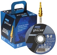 KOTÚČE VULCAN 125X1,0 KOVOVÉ REZNÉ KOTÚČE 100E + VRTAČKA NA VIANOČNÝ STROMČEK NORTON KOTÚČE VULCAN 125X1,0 KOVOVÉ REZNÉ KOTÚČE 100E + VRTAČKA NA VIANOČNÝ STROMČEK NORTON