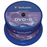 Verbatim DVD+R, 43550, DataLife PLUS, 50-balenie, 4,7 Verbatim DVD+R, 43550, DataLife PLUS, 50-balenie, 4,7