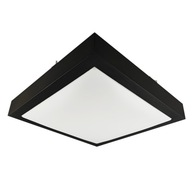 LED stropné svietidlo 2XE27 štvorcové čierne