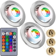 3x HALOGÉN GU10 STROPNÝ RÁM RGB DIAĽK 3x HALOGÉN GU10 STROPNÝ RÁM RGB DIAĽK
