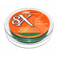 JMC osempramenný oplet 8X 0,18mm 150m 9,98kg ZELENÝ JMC osempramenný oplet 8X 0,18mm 150m 9,98kg ZELENÝ