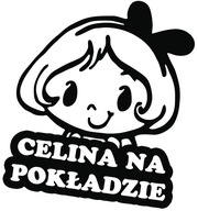 Nálepka CELINA IN THE CAR do auta 18x15 farieb Nálepka CELINA IN THE CAR do auta 18x15 farieb