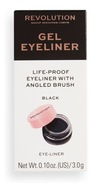 Makeup Revolution Gélová ceruzka na oči Black (001) 3 g