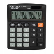 Školská kancelárska kalkulačka CITIZEN SDC-812-NR, čierna