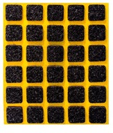 Sada 10 kusov plstenej podložky, čierna, 15x15 Sada 10 kusov plstenej podložky, čierna, 15x15