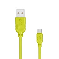 Univerzálny Micro USB kábel 2m limetkovo zelený