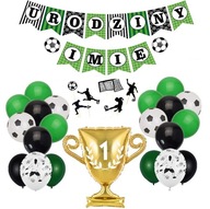 BALOONS BALL futbalový narodeninový banner s MENOM