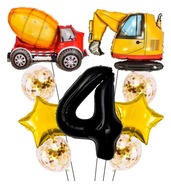 Sada balónikov Bob the Builder pre chlapca s číslami Sada balónikov Bob the Builder pre chlapca s číslami