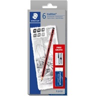 Sada ceruziek Tradition Staedtler 6B-2H + guma Sada ceruziek Tradition Staedtler 6B-2H + guma