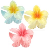 Spona do vlasov veľká 8 cm Havajský kvet 3 KS SET Spona do vlasov veľká 8 cm Havajský kvet 3 KS SET