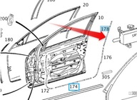 UPEVNENIE TESNENIA DVERÍ W203 MERCEDES C CLASS PP