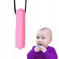 LOGOPEDICA Hryzátko SENSORY TOY SILIKÓNOVÝ RUŽOVÝ DIAMANTOVÝ NÁHRDELNÍK LOGOPEDICA Hryzátko SENSORY TOY SILIKÓNOVÝ RUŽOVÝ DIAMANTOVÝ NÁHRDELNÍK