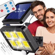 LED SOLÁRNE LAMPY VONKAJŠIE ULICE ZÁHRADNÝ SENZOR POHYBU SÚMRAK Diaľkové ovládanie