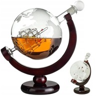 GRAVÍROVANÉ ELEGANTNÉ SKLO KARAFA NA WHISKY DÁVKOVAČ GLOBUS GRAVÍROVANÉ ELEGANTNÉ SKLO KARAFA NA WHISKY DÁVKOVAČ GLOBUS