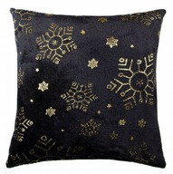 Vianočná obliečka na vankúš 40x40 Shimer Black Gold Stars Vianočná obliečka na vankúš 40x40 Shimer Black Gold Stars