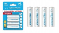 ESPERANZA PACK 4 x R6 AA 2000mAh NiMH batérie ESPERANZA PACK 4 x R6 AA 2000mAh NiMH batérie