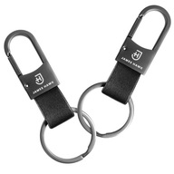 Pánska kožená kľúčenka Key clip Black, 2 kusy Pánska kožená kľúčenka Key clip Black, 2 kusy