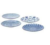 IKEA ENTUSIASM Tanier vzor/modrý 18 cm 4 ks IKEA ENTUSIASM Tanier vzor/modrý 18 cm 4 ks