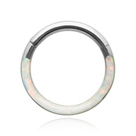 Titánový ozdobný prsteň CLICKER opálový daith 1,2/10 Titánový ozdobný prsteň CLICKER opálový daith 1,2/10