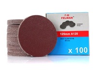 BRÚSNE KOTOUČE, PAPIER NA VELCRO 125 gr 120 100x
