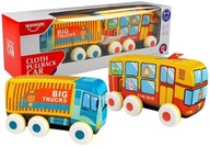 Veľký mäkký motorizovaný autobus pre najmenšie detské hračky