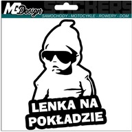 Nálepka LENKA V AUTE do auta 18x11 farieb Nálepka LENKA V AUTE do auta 18x11 farieb