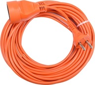 Jeden oranžový záhradný predlžovací kábel IP20 2Gx1 mm² 10m Jeden oranžový záhradný predlžovací kábel IP20 2Gx1 mm² 10m