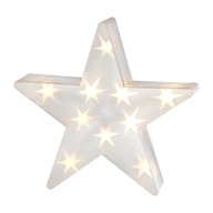 LED hviezda stojaca 34 cm hologram biely vianočný