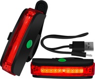 LED ZADNÁ BICYKLE LAMPA, NABÍJANÁ USB, VÝKONNÁ