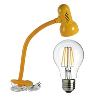 Lampa na školský stôl s klipom E27 L3 ŽLTÁ + 8W LED žiarovka Lampa na školský stôl s klipom E27 L3 ŽLTÁ + 8W LED žiarovka