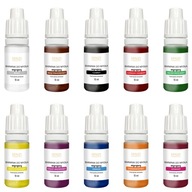 Tekutý migrujúci farbiaci pigment na mydlo Základná sada mydla 10x10ml Tekutý migrujúci farbiaci pigment na mydlo Základná sada mydla 10x10ml