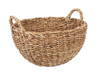 OKRUHOVÝ KOŠÍK BOHO NA MORSKÚ TRÁVU 35x35x15/19 cm OKRUHOVÝ KOŠÍK BOHO NA MORSKÚ TRÁVU 35x35x15/19 cm