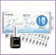 Nails Company Flexi Tips Oval + Clear Base 6ml set Nails Company Flexi Tips Oval + Clear Base 6ml set