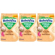 BOBOVITA Porcja Zbóż bzml ovsené vločky s ryžou, 3x170g BOBOVITA Porcja Zbóż bzml ovsené vločky s ryžou, 3x170g